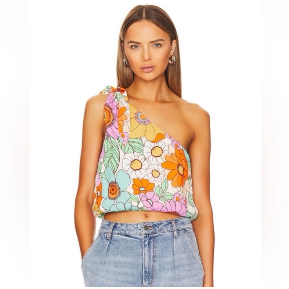 Show Me Your Mumu Heyday Floral One Shoulder Top